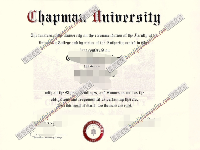 新版查普曼大学文凭订购：轻松完成在线申请